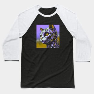 Cyborg Cat Baseball T-Shirt